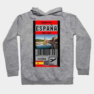 Spain first class boarding pass Hoodie